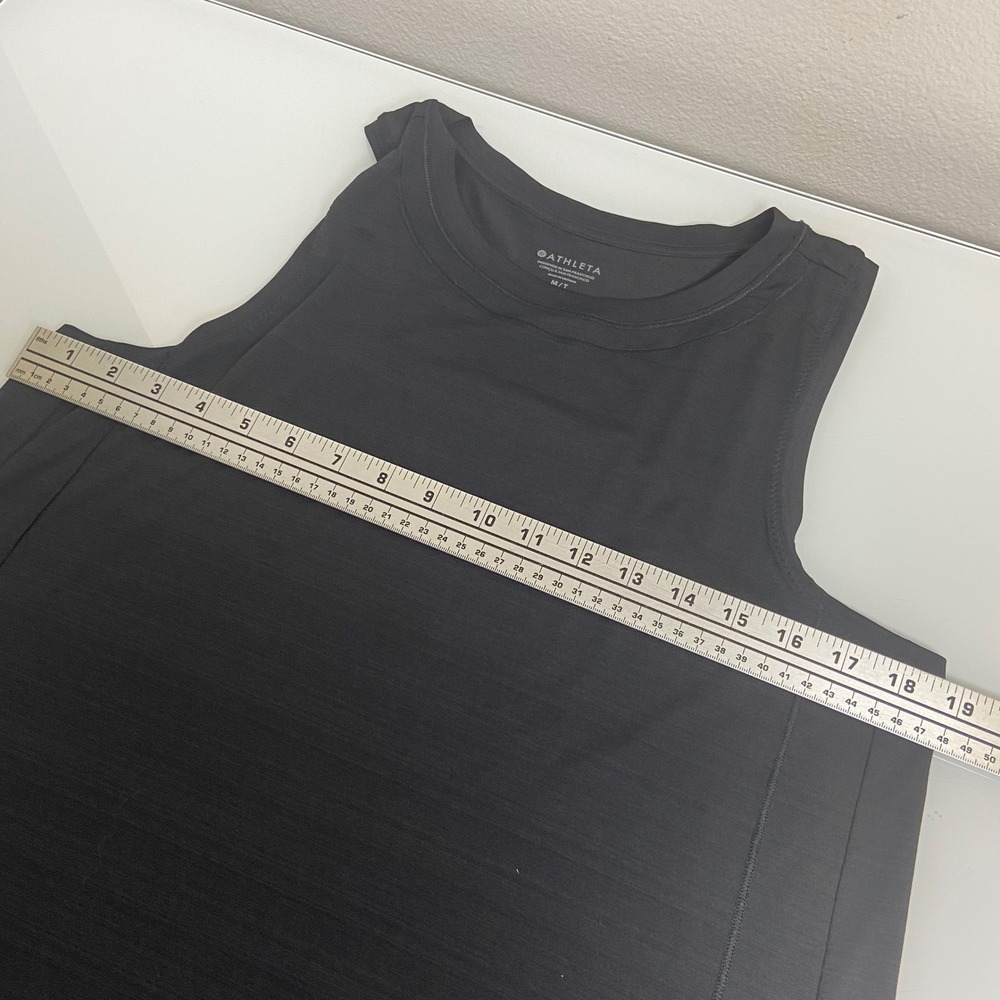 Athleta Women's Medium Black Pacifika Illume Athletic Dress‎ Sleeveless Pockets - Picture 4 of 10